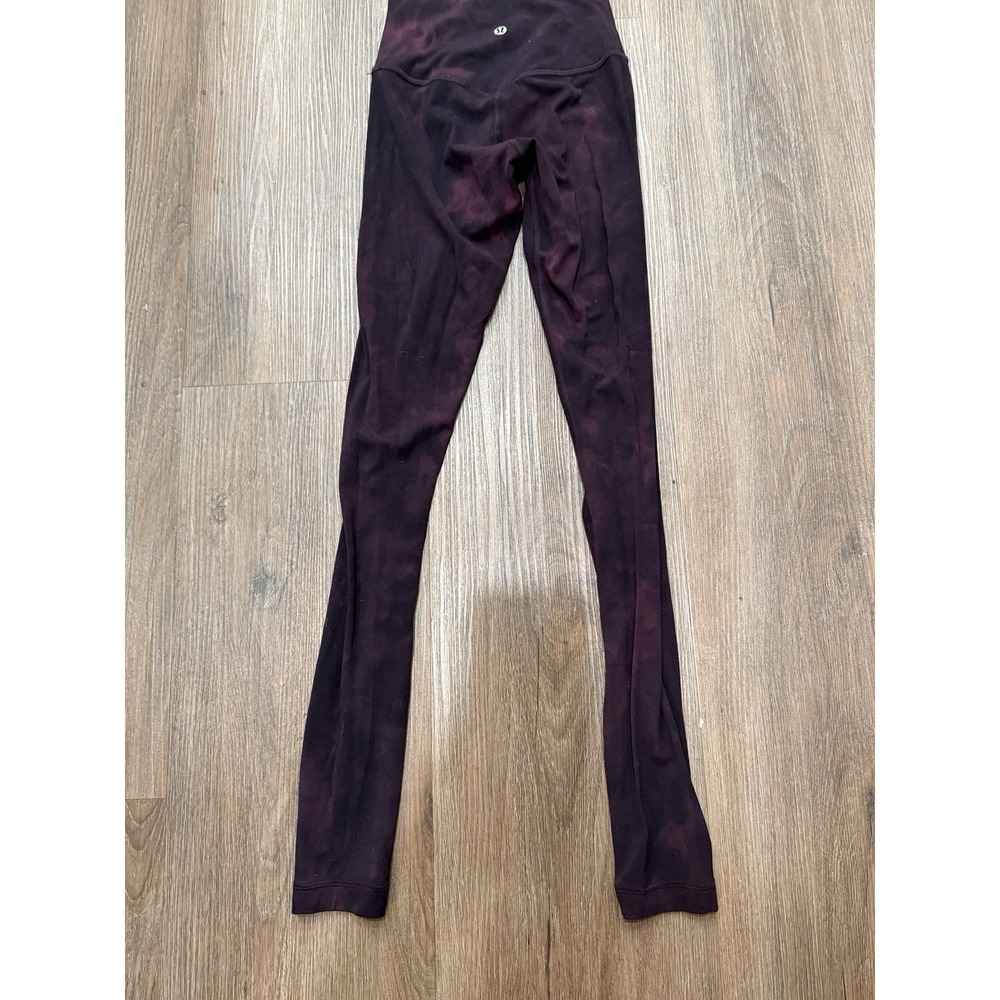 Lululemon Align Super High Rise 28" Inseam Leggings Tie Dye Burgundy‎ Size 0